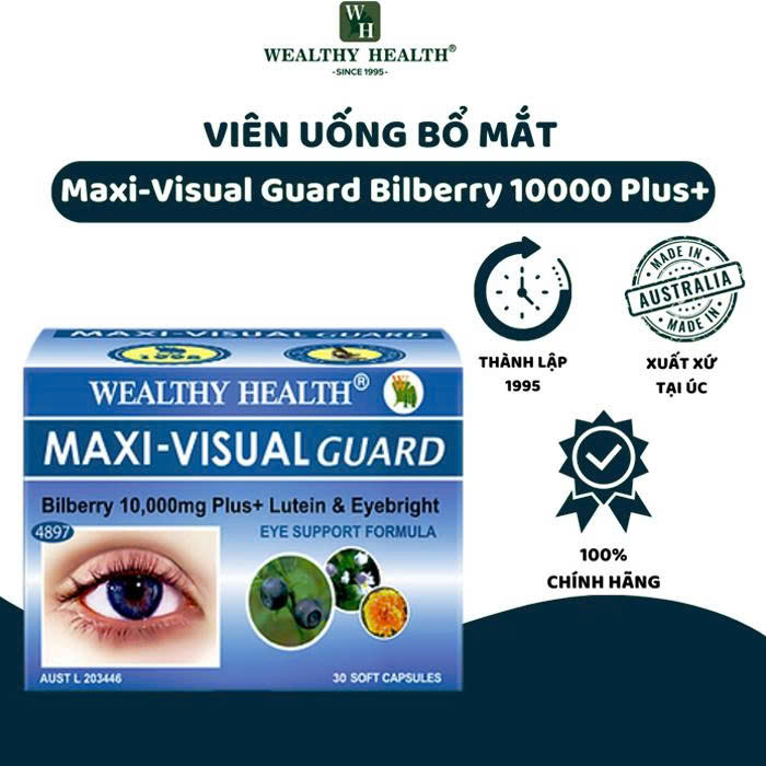 Viên Uống Bổ Mắt Maxi-Visual Guard Bilberry 10000 Plus