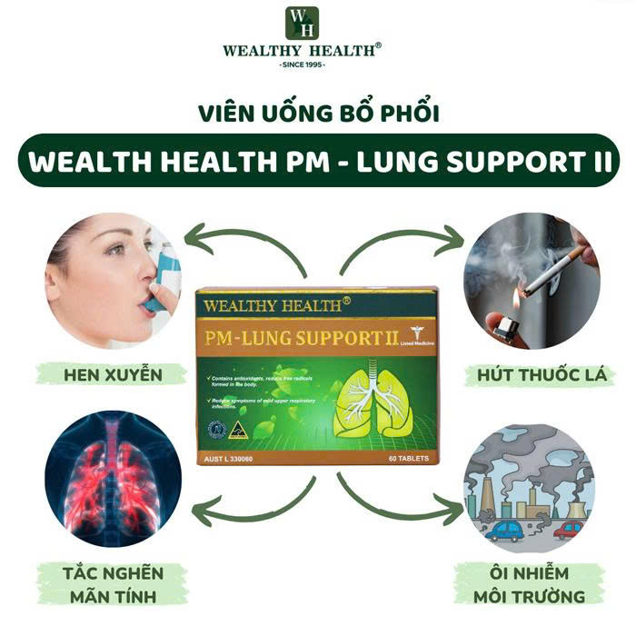 Viên Uống Bổ Phổi PM - LUNG SUPPORT II