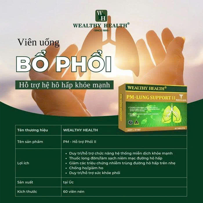 Viên Uống Bổ Phổi PM - LUNG SUPPORT II