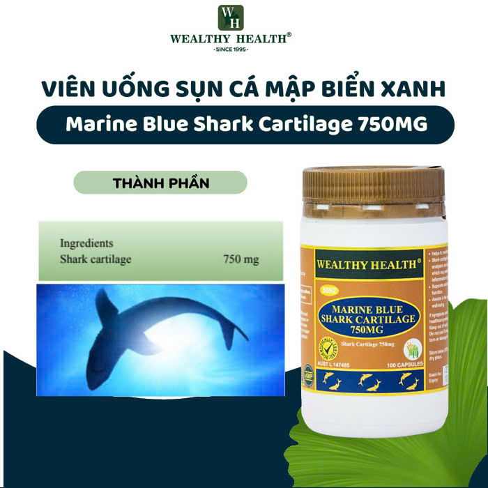 Viên Uống Sụn Cá Mập Marine Blue Shark Cartilage 750mg