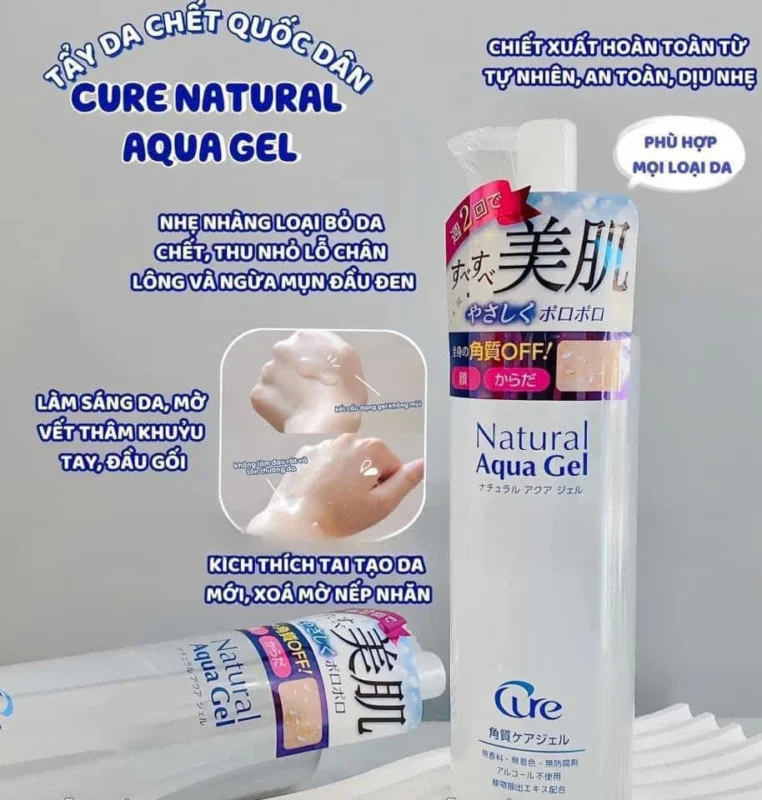 GEL tẩy da chết Cure Natural Aqua Gel 250g