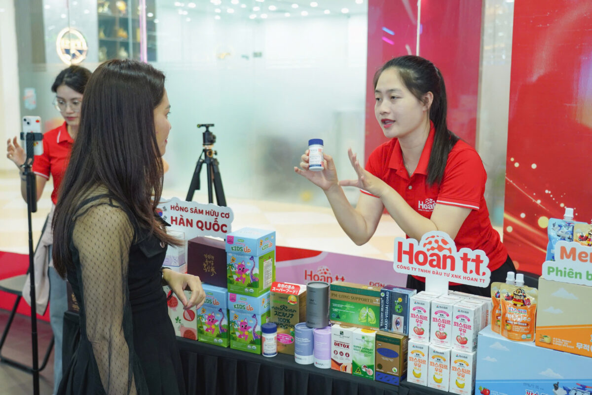 Tảo xoắn Japan Algae góp mặt trong gian hàng sự kiện