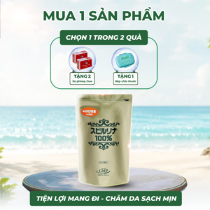 Tảo xoắn Spirulina 2400 viên dạng túi Nhật Bản