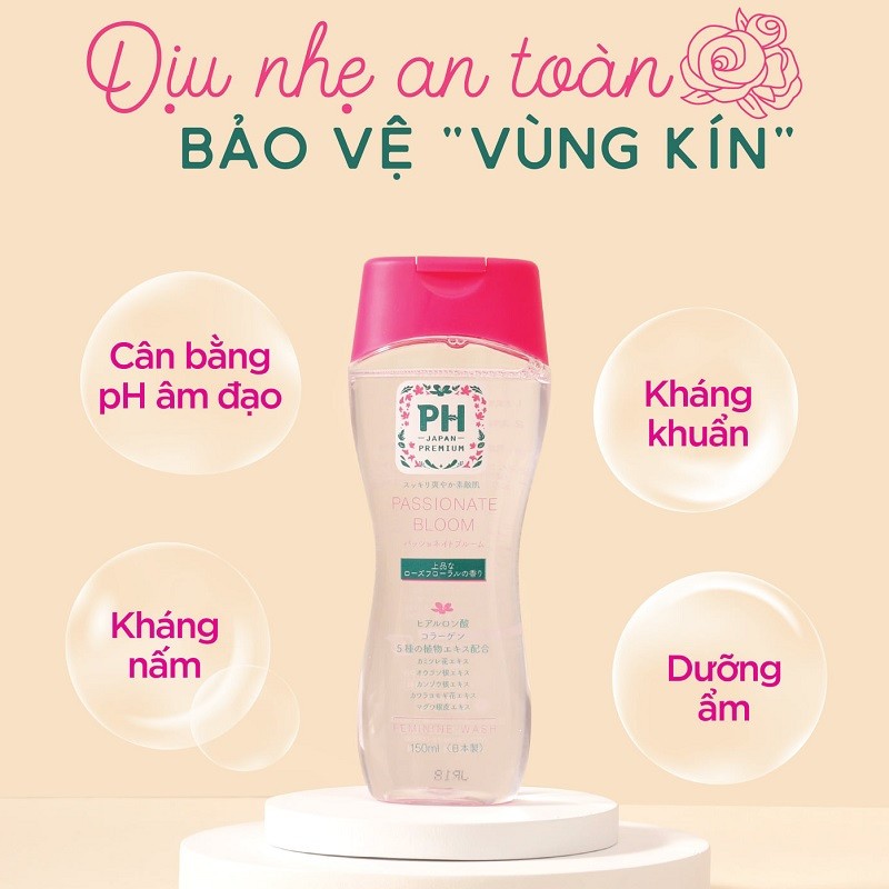 Dung Dịch Vệ Sinh Phụ Nữ PH Japan Premium 150ml – Hương Hoa Hồng
