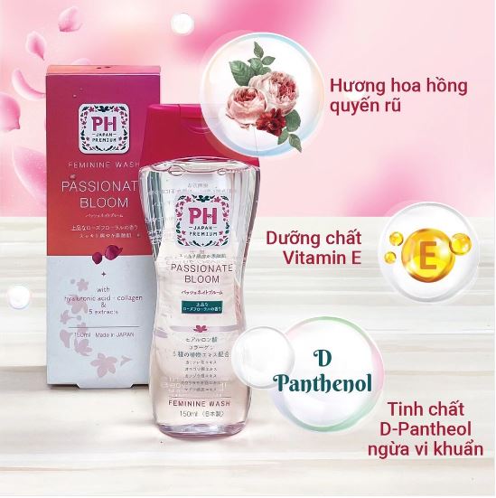 Dung Dịch Vệ Sinh Phụ Nữ PH Japan Premium 150ml – Hương Hoa Hồng