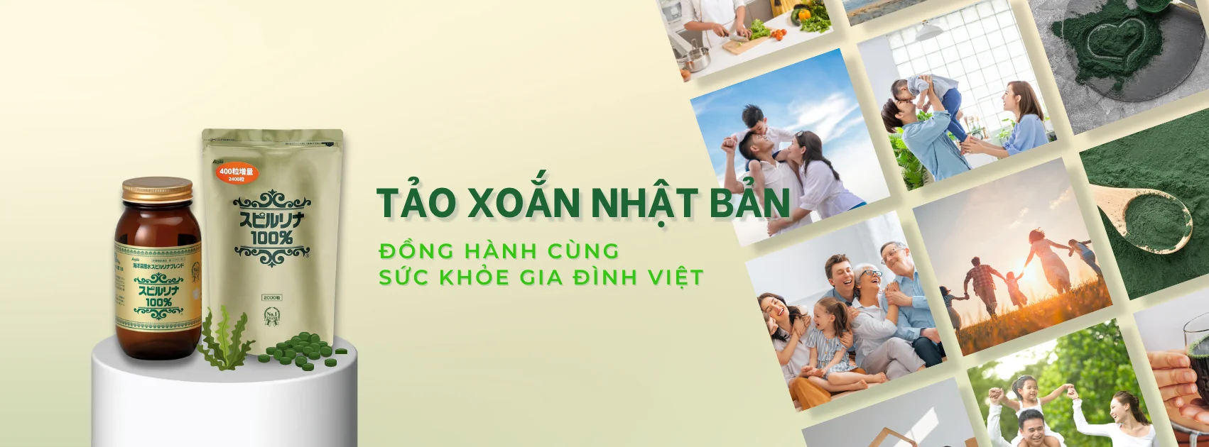 CM KYOTO phân phối Tảo Xoắn Nhật Japan Algae chính hãng