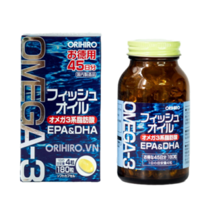 Viên Uống Dầu Cá Omega 3 Orihiro - Hộp 180 viên