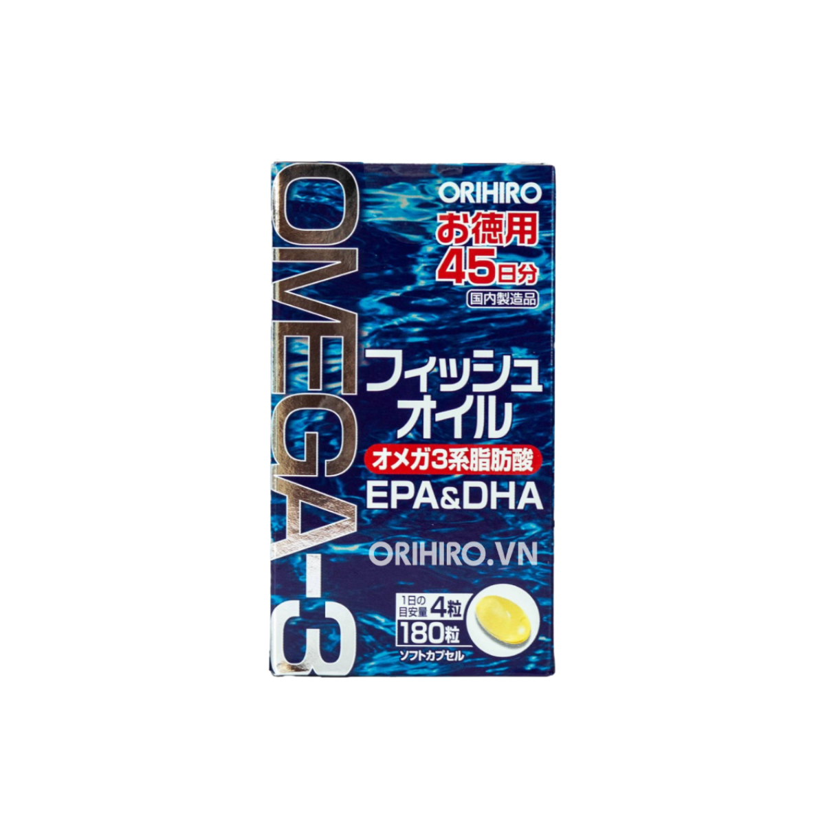 Viên Uống Dầu Cá Omega 3 Orihiro - Hộp 180 viên